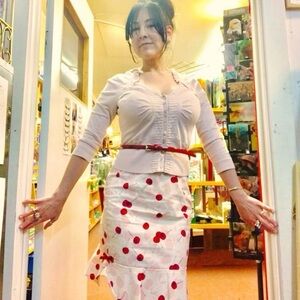 Vintage Y2K PINUP ROCKABILLY RETRO CARDIGAN TOP